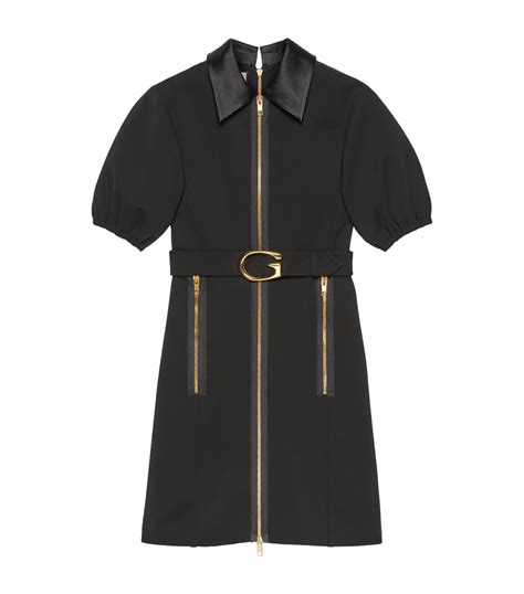 gucci black jersey bamboo belted clasp halter dress|Gucci ladies dresses.